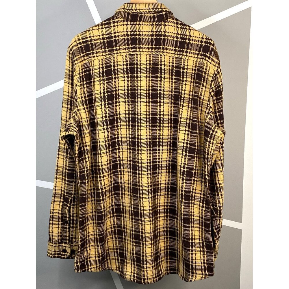 NWT LL Bean 1912 Overshirt Men’s L Tall Slightly Fitted Mustard Brown Plaid Jac - Picture 2 of 16